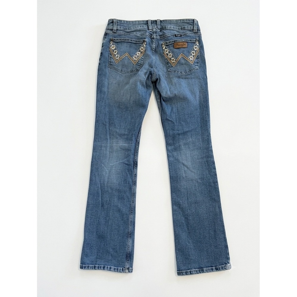 Wrangler Women Bootcut Jean Medium Wash Embroidered Back Pockets 31x34 112328359